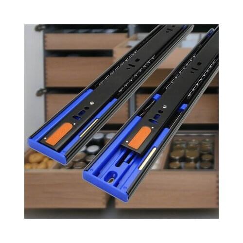 35CM 14" Top Quality Super Smooth&Quiet Extra-thick Three-section Hydraulic Soft Close Ball Bearing Drawer Slide Rail