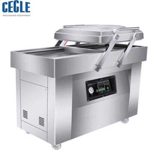 Double chamber vegetable stainless steel food automatic Pump vacuum packing machine