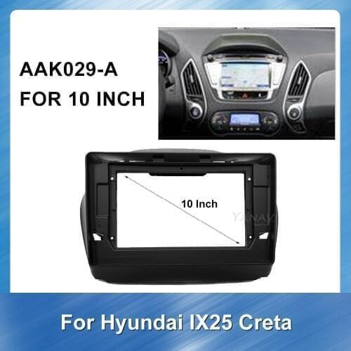 Car radio Fascia Frame Dash Mount Trim Kit for HYUNDAI IX35 Tucson 2010-2016 GPS Navigation Panel Adaptor Refitting Kit frame