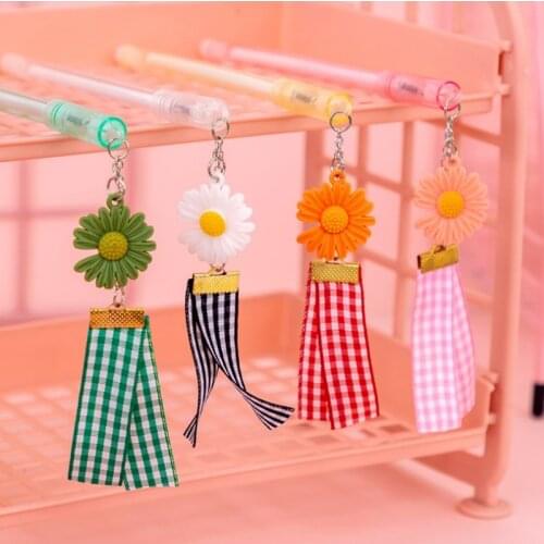 Free shipping 30pcs 0.5mm Daisy Kawaii black gel Pens Student Stationery School Writing Supplies