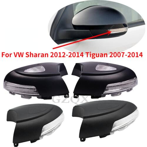 CAPQX 2PCS With curtesy light or not Rearview mirror turn signal For VW Sharan 2012-2014, Tiguan 2007 2008 2009 2012 2013 2014