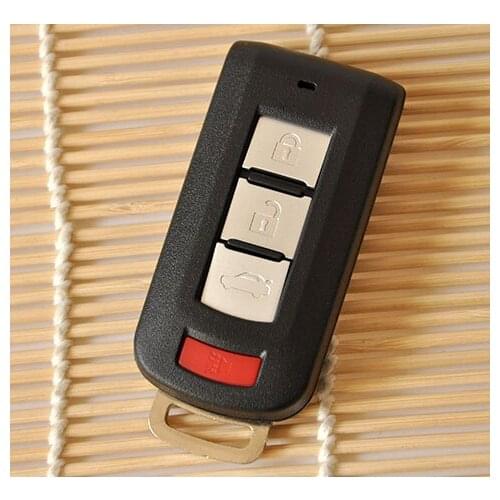 3+1 Buttons Blank Smart Key Shell Case For Mitsubishi Outlander Lancer EX Smart Card 4 Buttons