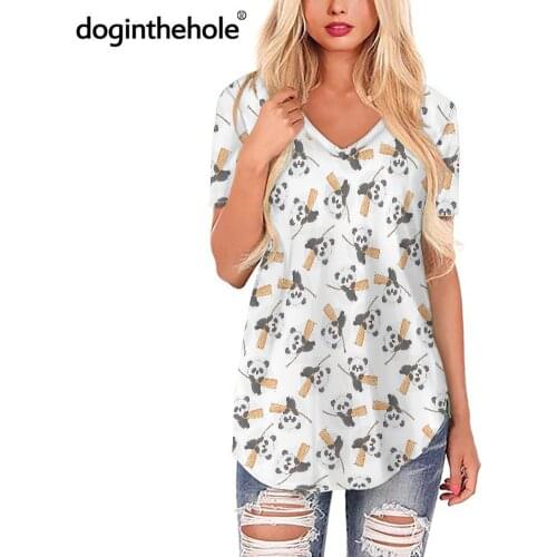 Doginthehole Womens Summer T-shirts