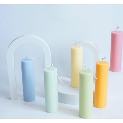 Candle Mold Conjoined Cylindrical Durable Geometric Shape Making Plastic DIY Handmade Candlelight Mould For Home Decoration 2021