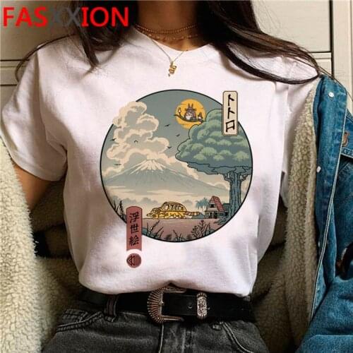 Totoro Studio Ghibli top tees female plus size couple clothes harajuku aesthetic streetwear t-shirt t shirt couple clothes