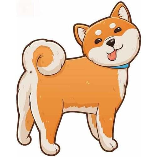 Personality Cartoon Shiba Inu Car Stickers Car Bumper Trunk Decal Cute Dog Car Styling Car Accessories Apply To Car Window