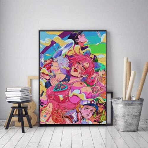 Jolyne Cujoh JOJOs Part 6 Stone Ocean wall Art canvas decoration poster prints For living room home bedroom decor painting