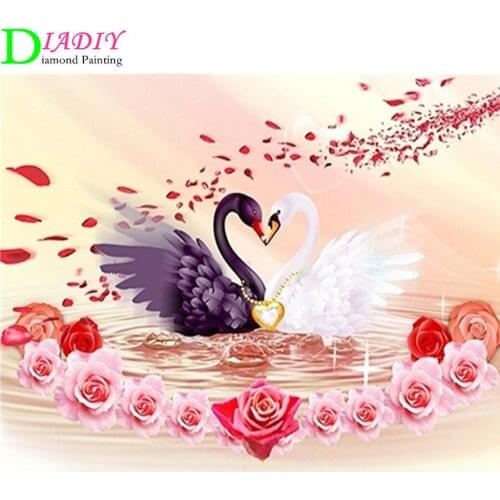 Diamond Embroidery Swan Pictures Of Rhinestones Diamond Mosaic Animals Diamond Painting Full Square Drill Wall Decor