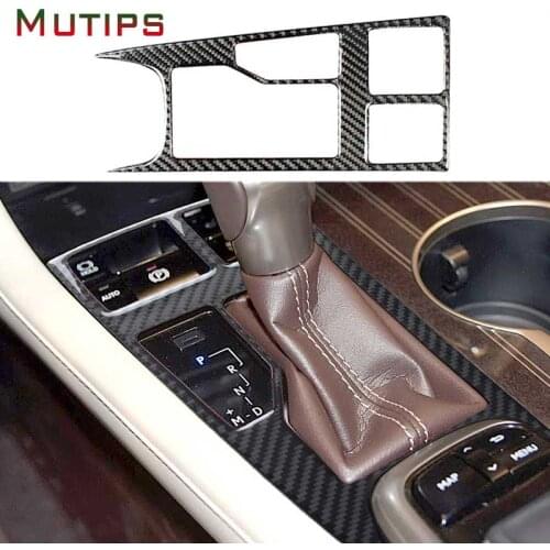 Mutips Car Center Console Gear Shift Panel Trim Frame Cover Carbon Fiber Sticker Auto For Lexus RX300 270 200T 450H 2016-2019