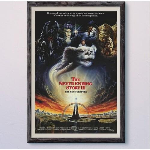N476 THE NEVERENDING STORY II_ THE NEXT CHAPTER Vintage Classic Movie Wall Silk Cloth HD Poster Art Home Decoration Gift