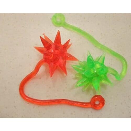 New 100pc Stretchable Funny finger MINI.spike ball shot rubber slime sticky hammers toys party favor loot bag filler give awa