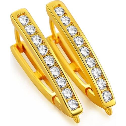 Earring for women Jewelry Components Handmade Cubic Zirconia Earring Hooks & Clasps Accessories For Earrings Jewerly Making