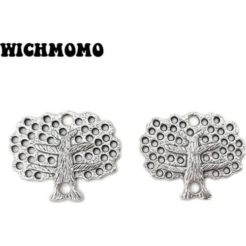 2020 New Fashion 8pcs/lot 25*30MM Retro Plated Zinc Alloy Holes great trees Charms Pendants for DIY Jewelry Accessories