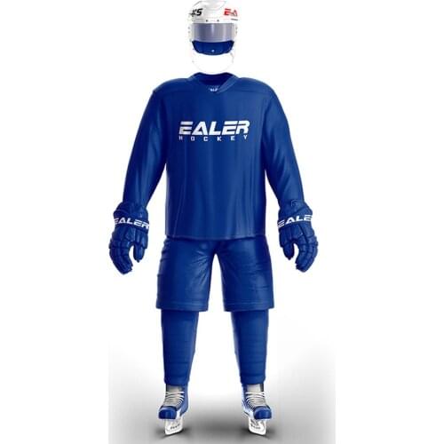 Cool Hockey free shipping cheap blue Training suit ice hockey jerseys with EALER logo customized in stock