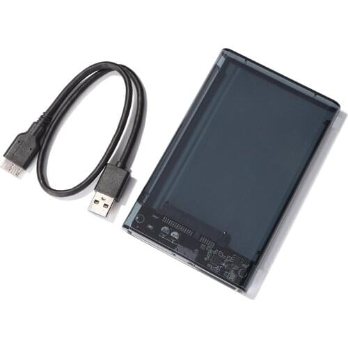 6TB 6GMbps Transparent USB3.0 to USB3.0 Micro-B Mobile Hard Disk Case for 2.5 inch SATA Solid State Drive Box SSD HDD External