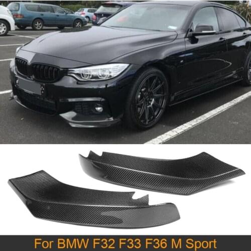 4 Series Carbon Fiber Front Bumper Splitters Spoiler for BMW F32 F33 435i M Sport 2014-2017 Car Front Bumper Splitters Lip FRP