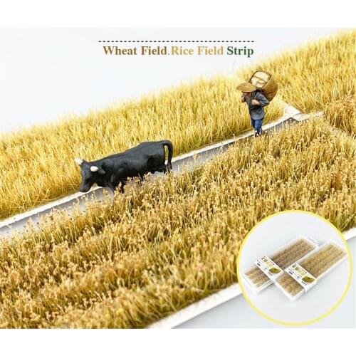 Rice field wheat scene model grass 1:72-1:87HO train sand table diy miniature landscape material high quality