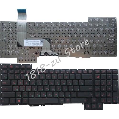 YALUZU russian laptop keyboard for Asus G751 G751JM G751JT G751JY 0KNB0-E601RU00 ASM14C33SUJ442 black and new RU layout no frame