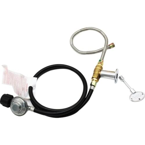 Earth Star Propane Gas Fire Pit Key Valve Control System Kit Hose Assembly Replacement Parts Max 90,000 BTU