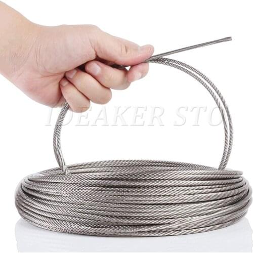 1/8 Inch 316 Stainless Steel Aircraft Wire Rope Deck Cable Railing Kit 7x7 100 Feet T316 Marine Grade