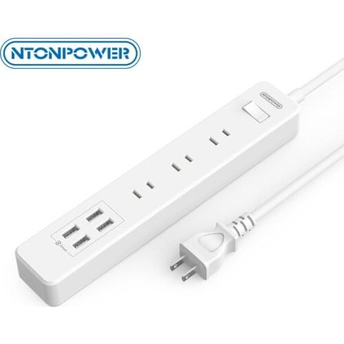 NTONPOWER Japan Plug with PSE Certification Smart Power Strip 3 AC Socket 5 USB Extension Socket for Office Home
