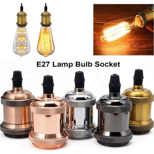 Vintage e27 Socket Led Lamp Base Holder Industrial Fitting e27 Cap 110/220V DIY Aluminum Retro Decoration Fixture Light Base