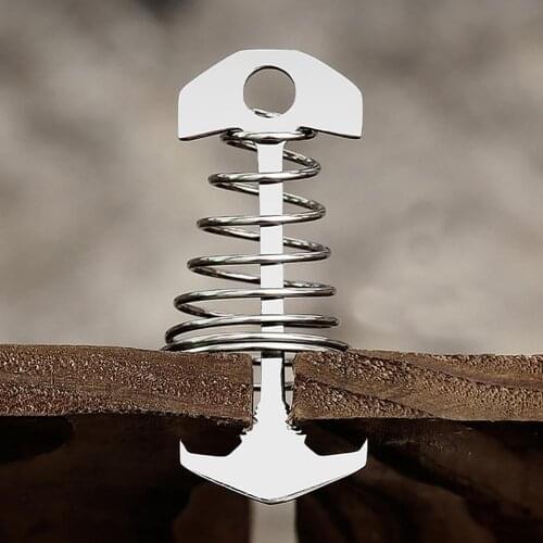 Fishbone Tent Rope Tightener With Carabiner Clip Aluminum Alloy Deck Tie Down Anchor Cord Adjuster Camping Accessory