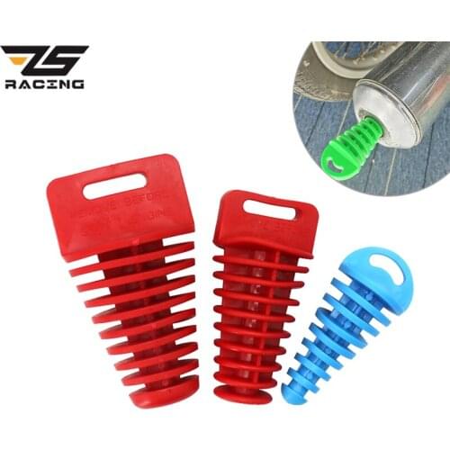 ZS Racing Motorcycle Exhaust Pipe Motocross Tailpipe PVC Air-bleeder Plug Exhaust Silencer Muffler Wash Plug Tailpipe Protector