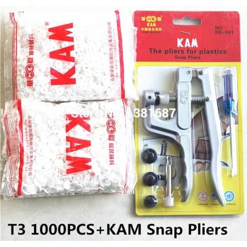 14 colors Mixed color 1000 units sold T3 snap button 1 cm button bag rain button garment accessories + a set of kam pliers