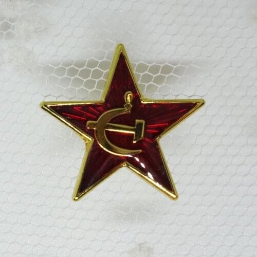 18mm Communism Lapel Pin -metal Pins Brooch Enamel Party Symbol Metal Badge Gift for bag or hat