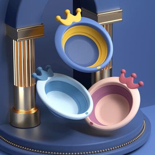 2Pcs Collapsible childrens small Bath Tub washbasin baby plastic Baby Care Bath Basin