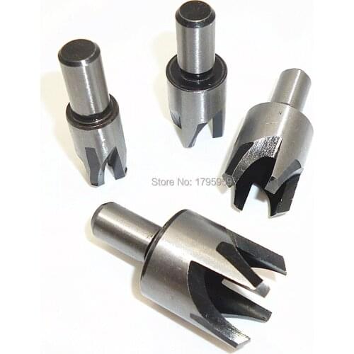 4pcs Carbon Steel Claw Type Wood Plug Hole Cutter Woodwork Cutting Drill Bit Tools Set 6mm 10mm 13mm 16mm 3/8" Round Shank