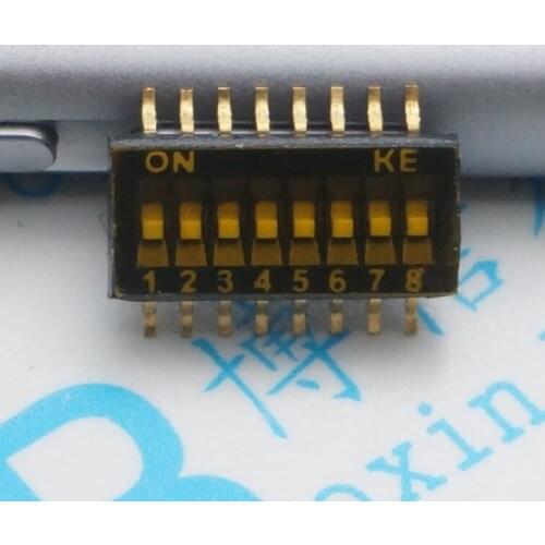 50pcs DSHP08TSGER 8bit 1.27MM 16pin 8 shift switch 16pin SMD Code Switch