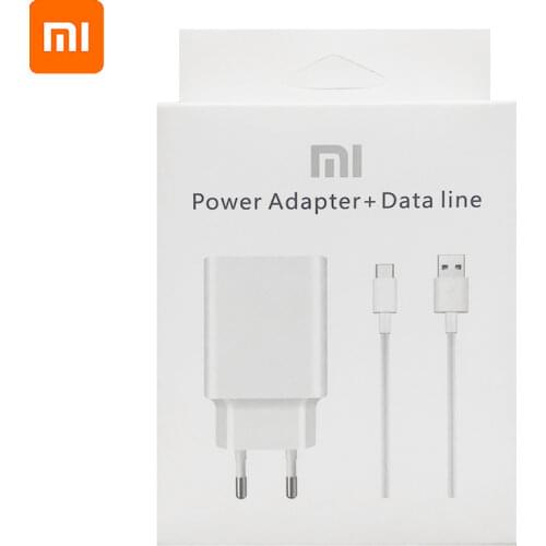 XIAOMI MDY-08 QC3.0 USB Fast Charger Adapter 12V 1.5A EU SET Type C Cable For Mi 9 8 se 6 Mix 5s 5c 5 4s 4 Note 2 Redmi 3s 4a 4C