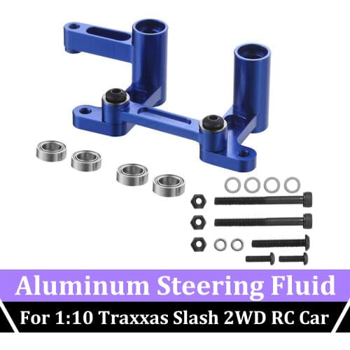 Aluminum Steering Bell and Transmission Upgrades Rustler Bandit Replacement 3743 for 1/10 TRAXXAS 2WD Slash Anodized Treatment