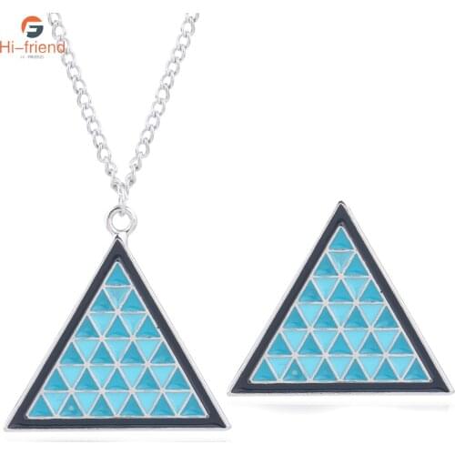 Detroit Become Human Brooch Badge Inverted Triangle Metal Enamel Brooch Hats Bags Clothing Accessories Wholesale