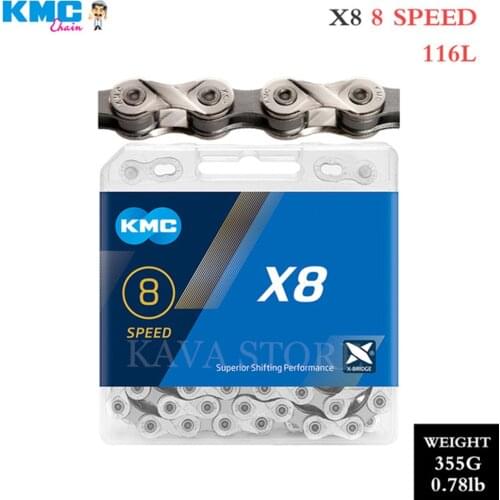 KMC X8 Chain MTB Bicycle Chains 8 Speed with Missing Links 8V Road Bike Chain for Shimano SRAM Bikes Part