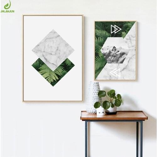 JHLJIAJUN Green Stone Block Nordic Canvas Painting Posters And Prints Minimalist Painting Wall Art Decor Picture Home Decor