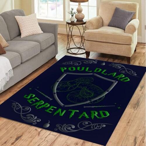 Blason Serpentard Parodie Carprt Rug for Living Room Bedroom Decoration Home Non-slip Rugs Floor Mat Dropshipping