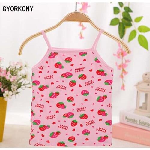 Kids Underwear Model Cotton Girls Tank Tops Candy Colored Girls Vest Children Singlet Tops Undershirt 3PCS/LOT A-G7R52-3P