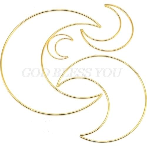 Moon Metal Craft Hoops Dream Catcher Rings for Dreamcatchers Wreaths Macrame Project DIY Accessories Drop Shipping