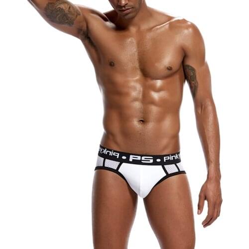 Mens Sexy Mesh Bulge Pouch Boxer Briefs Underwear Male Low-rise Breathable Sports Underpants