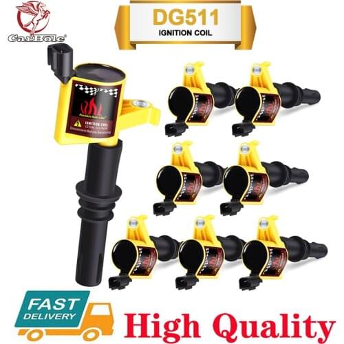 Set of 8 Engine Ignition Coils DG511 Spark Plugs SP479 For Ford F150 Lincoln V8 4.6L Expedition 5.4L TRITON 2004 2005 2006 2007