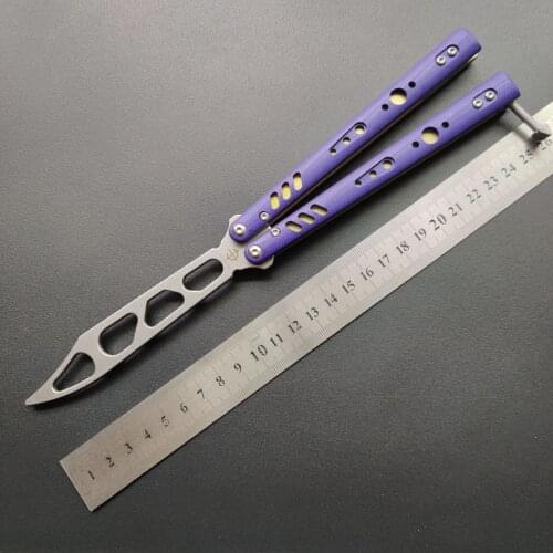 BALIPLUS BRS Replicant Butterfly Trainer Knife D2 Blade G10 titanium Handle bushing system Free-Swinging pocket knives