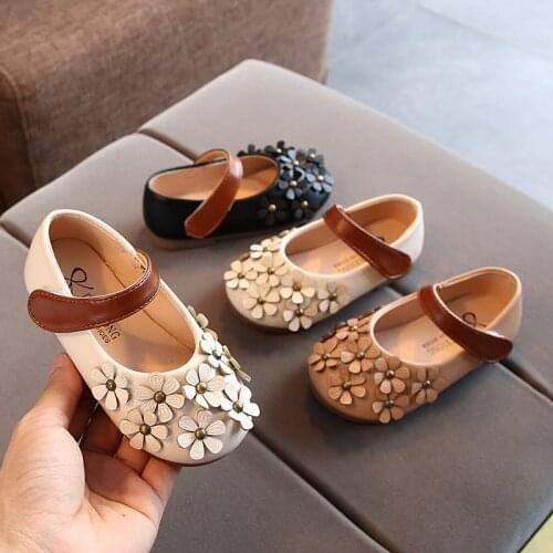 Toddler Baby Casual Princess Shoes Soft Infant Girls Kids PU Leather Shoes Flat Flower Cute Sweet Moccasins