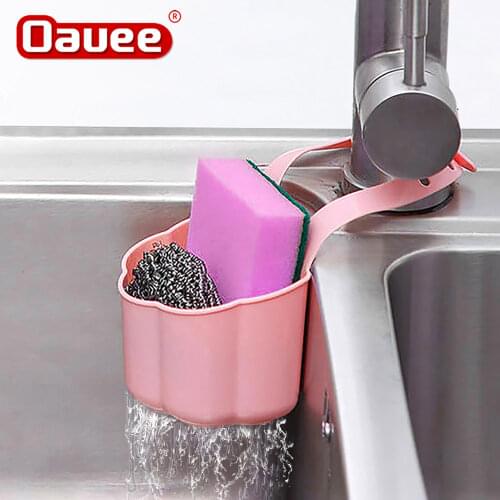 Kitchen Sink Drain Sponge Soap Debris Rack Plastic Hanging Storage Basket Faucet Organizer Shelf Portable Home Kitchen Tool