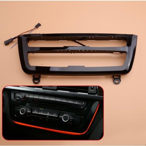 Beler Center Console Dashboard AC Panel Light Radio Trim LED Luminescent Bezel fit for BMW 3 4 Series F30 LCI 2015-2017