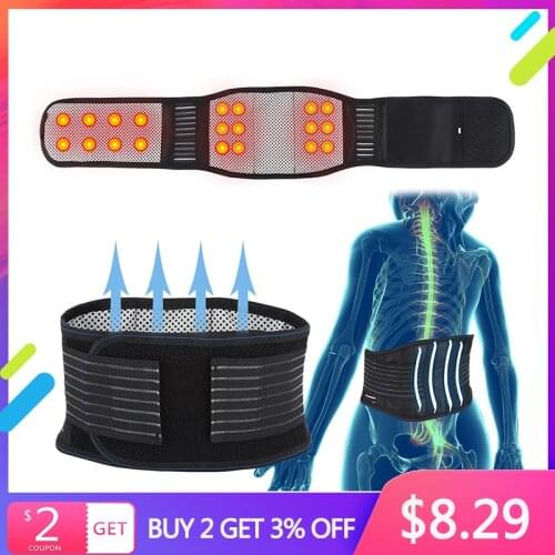 Tourmaline Self Heating Magnetic Therapy Back Waist Support Belt 20pcs Magnets Lumbar Pain Relief Back Waist Protection Theropy