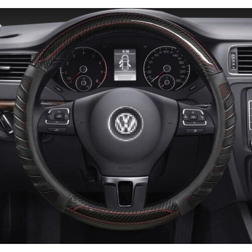 Carbon fiber Car Steering Wheel Cover for Volkswagen VW T4 T5 T6 Multivan Caravelle Auto interior Accessories