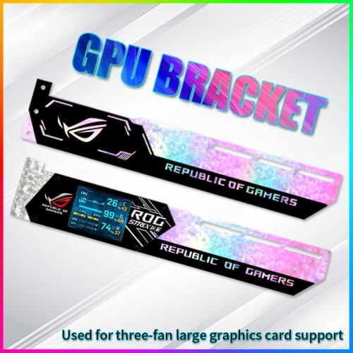 Suporte da placa de vídeo do suporte 5v 3pin personalizável A-RGB horizental gpu do rgb vga personalizável personalizar aura 12v